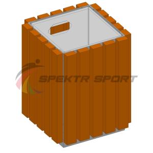 Купить Урна металлическая в деревянной обрешетке SP МФ400 в Сургуте 